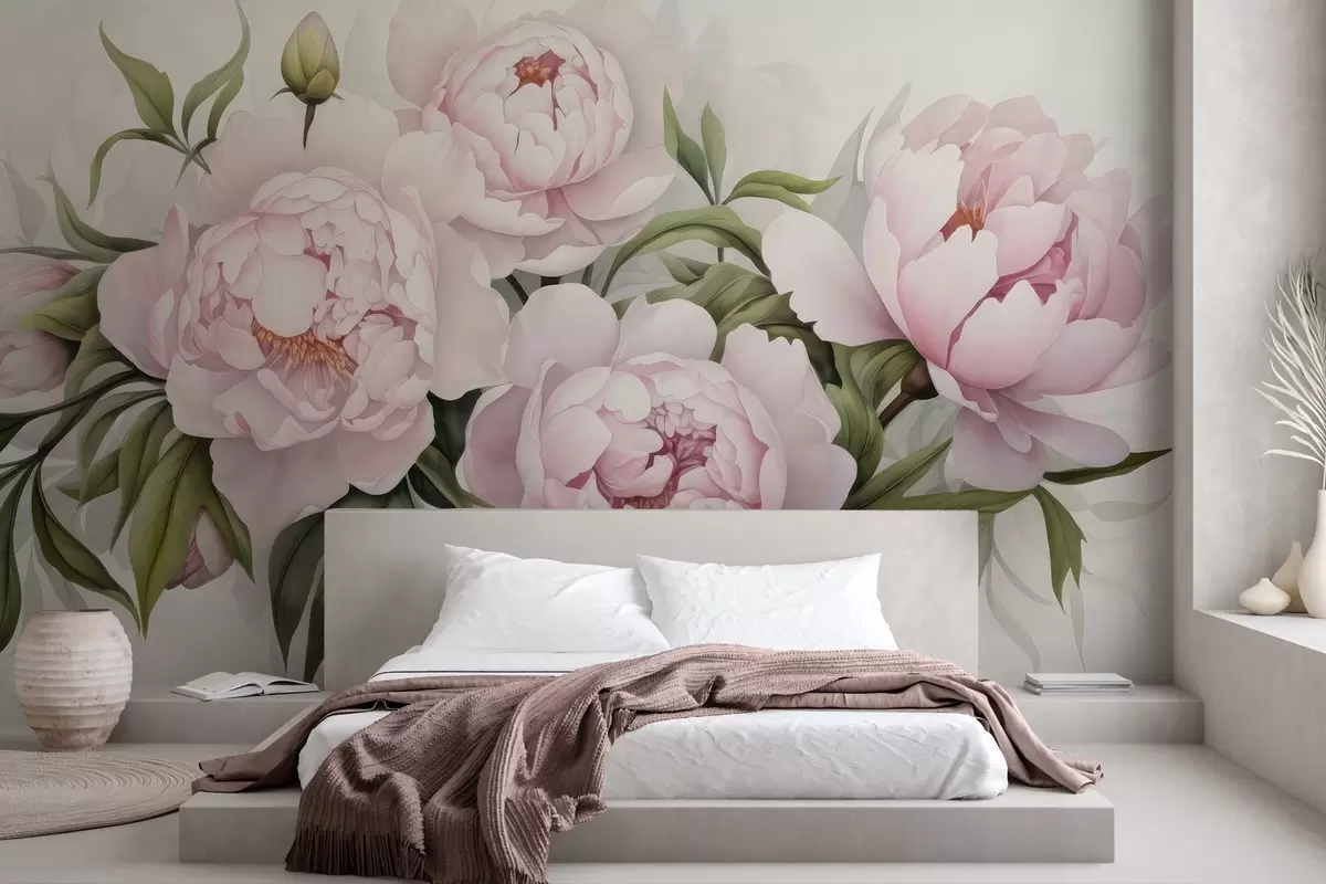 wall murals Бујни букет божура w04902