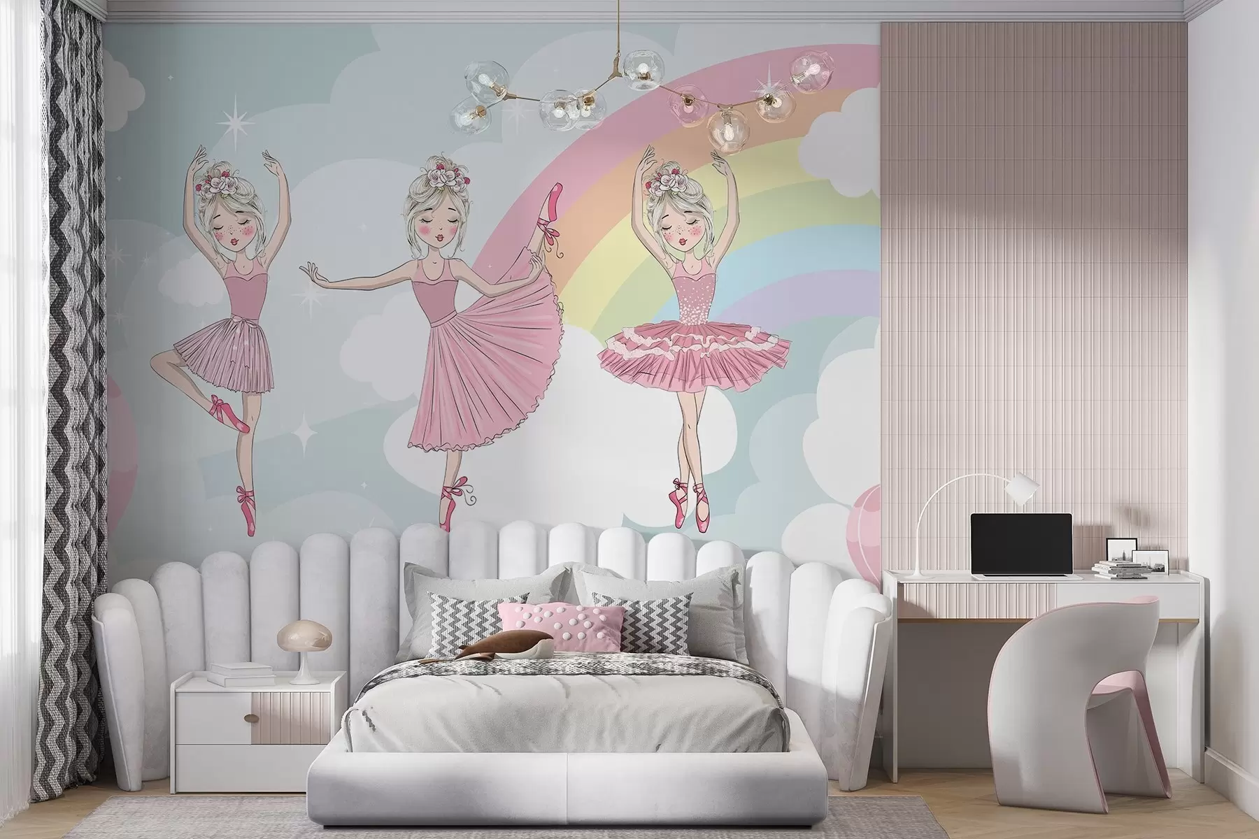 wall murals Принцезе на позадини неба и дуге w04907
