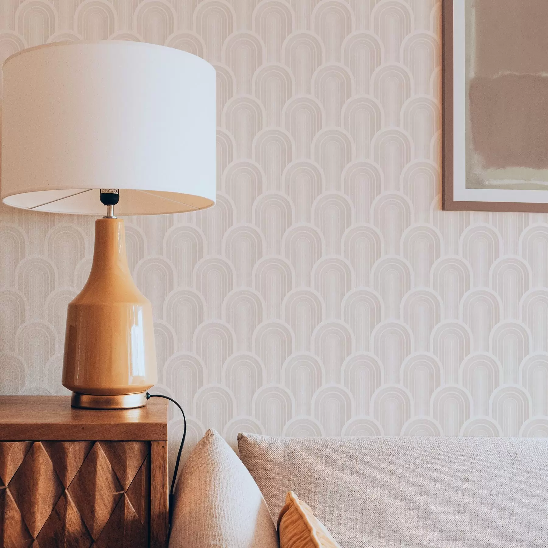 wall murals Мали лучни модули у топлим кремасто-беж нијансама a00924