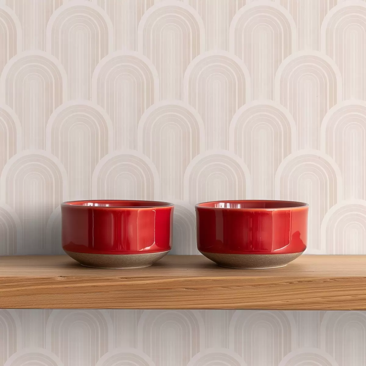 Позадина Мали лучни модули у топлим кремасто-беж нијансама a00924