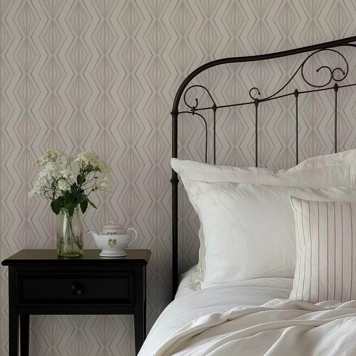 Позадина Светли дијамантски украс у мирним беж тоновима a00925v2