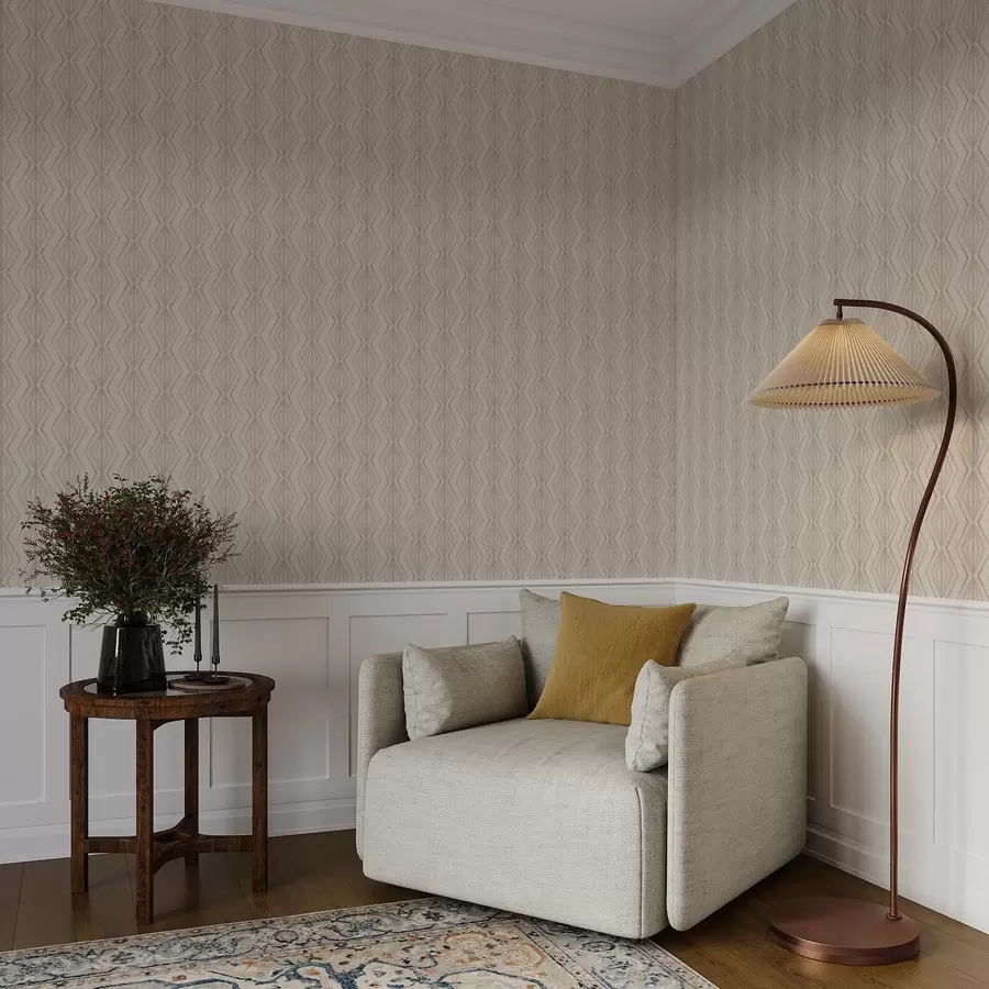 wall murals Светли дијамантски украс у мирним беж тоновима a00925v2