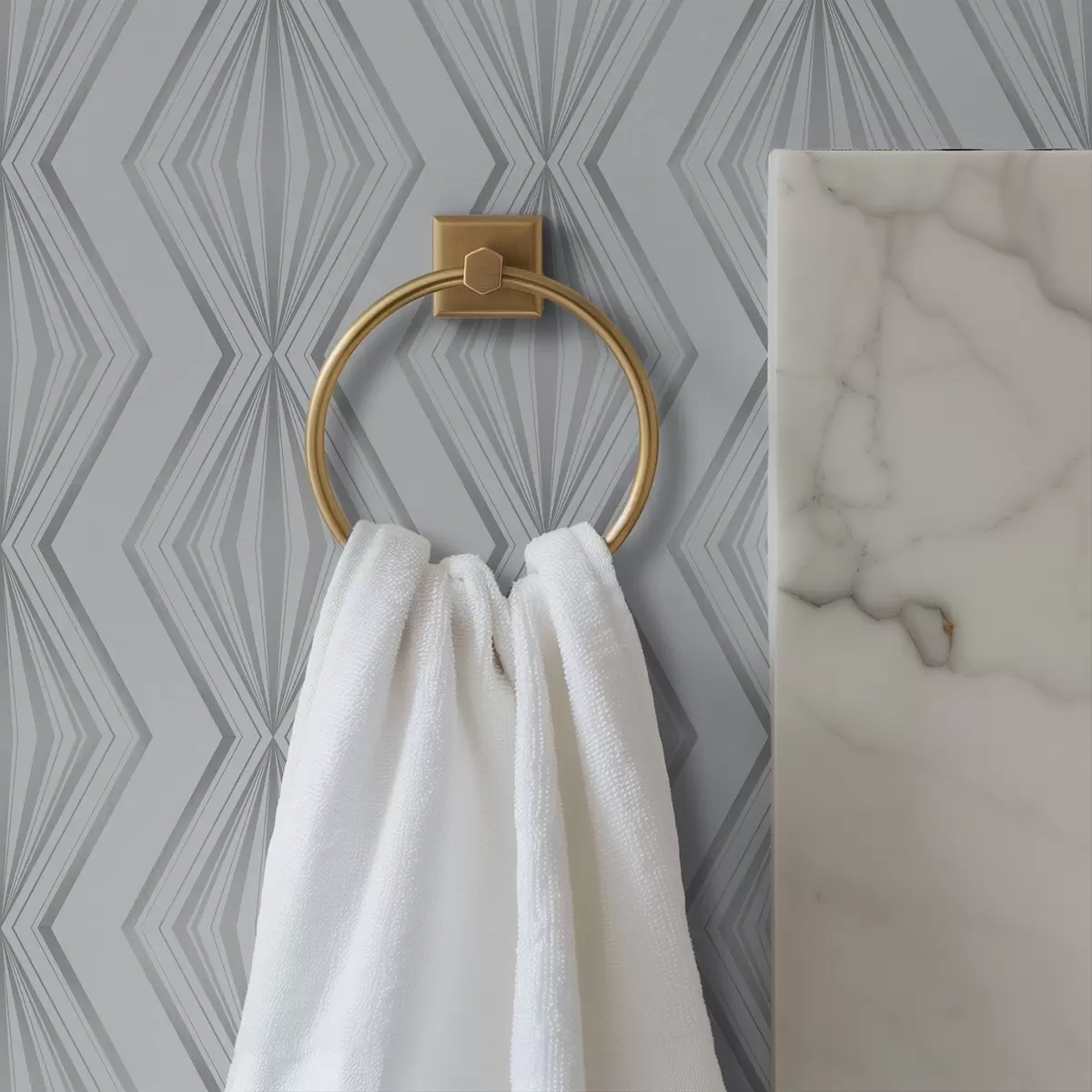 Позадина Пругасти дијамантски облици у хладној сиво-плавој палети a00925v3