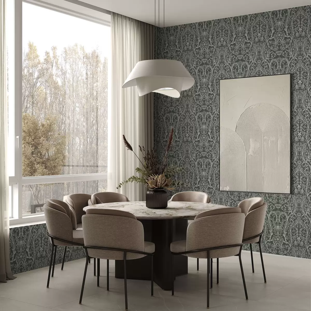 Позадина Линеарни цветни узорак на тамнозеленој позадини a00929