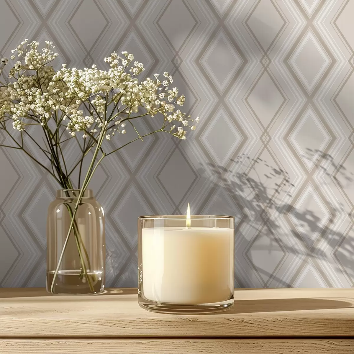 Позадина Светло беж позадина са вишеслојном дијамантском мрежом a00975v2