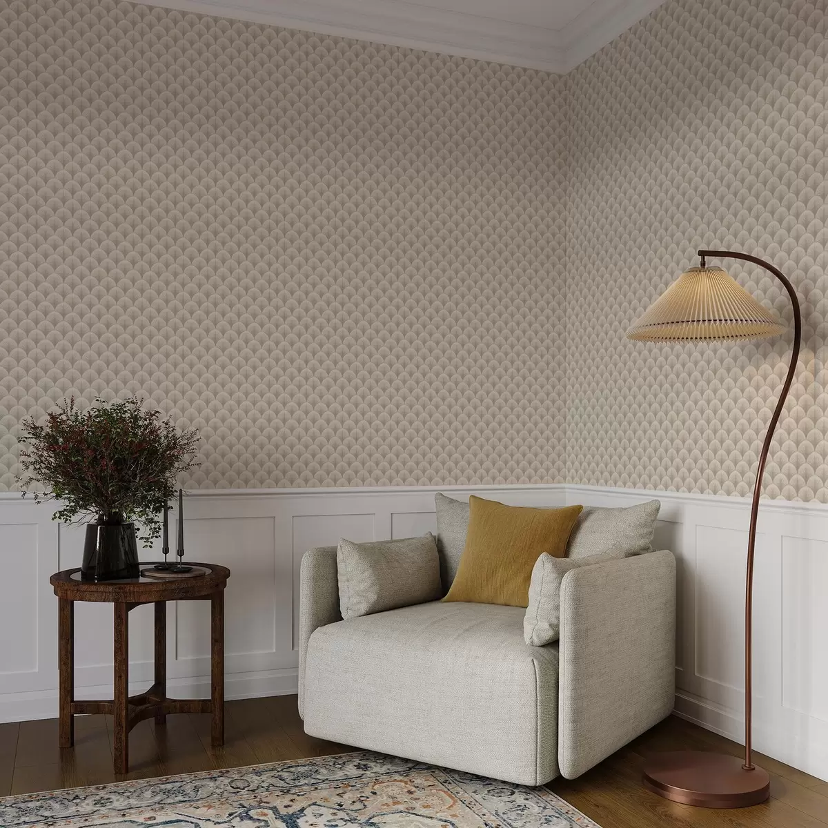 Позадина Беж лепезасти лукови са финим зрацима на светлој позадини a00978