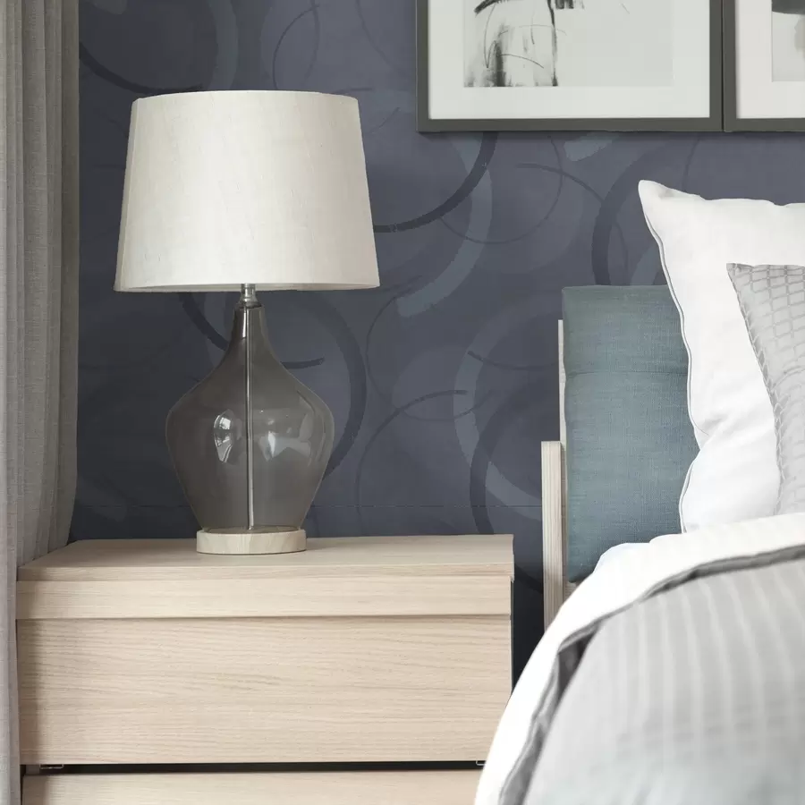 wall murals Полукругови и меки кругови у хладној сиво-плавој палети a00980