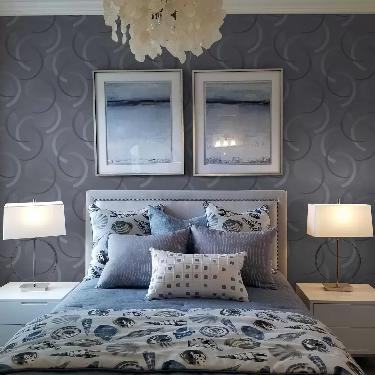 Позадина Сиви полукругови и замућени кругови на текстурираној позадини a00981