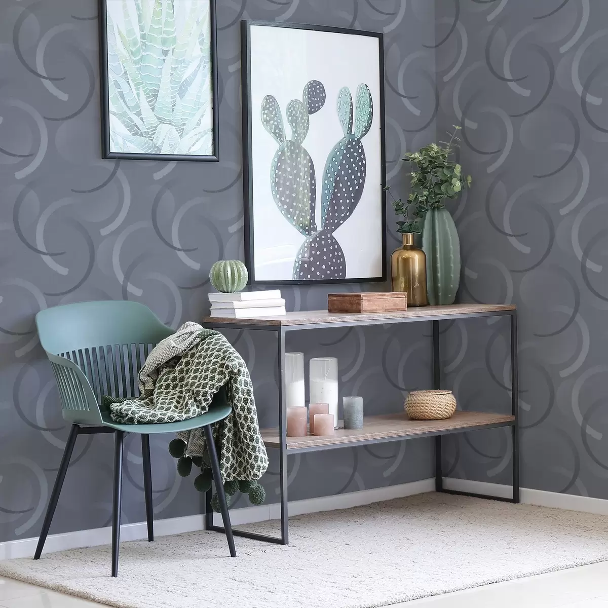 Позадина Сиви полукругови и замућени кругови на текстурираној позадини a00981