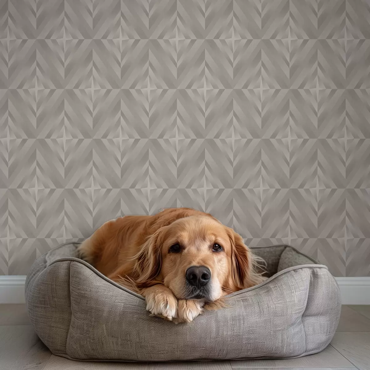 Позадина Геометријски квадрати са стрелицама у топлим беж тоновима a00982