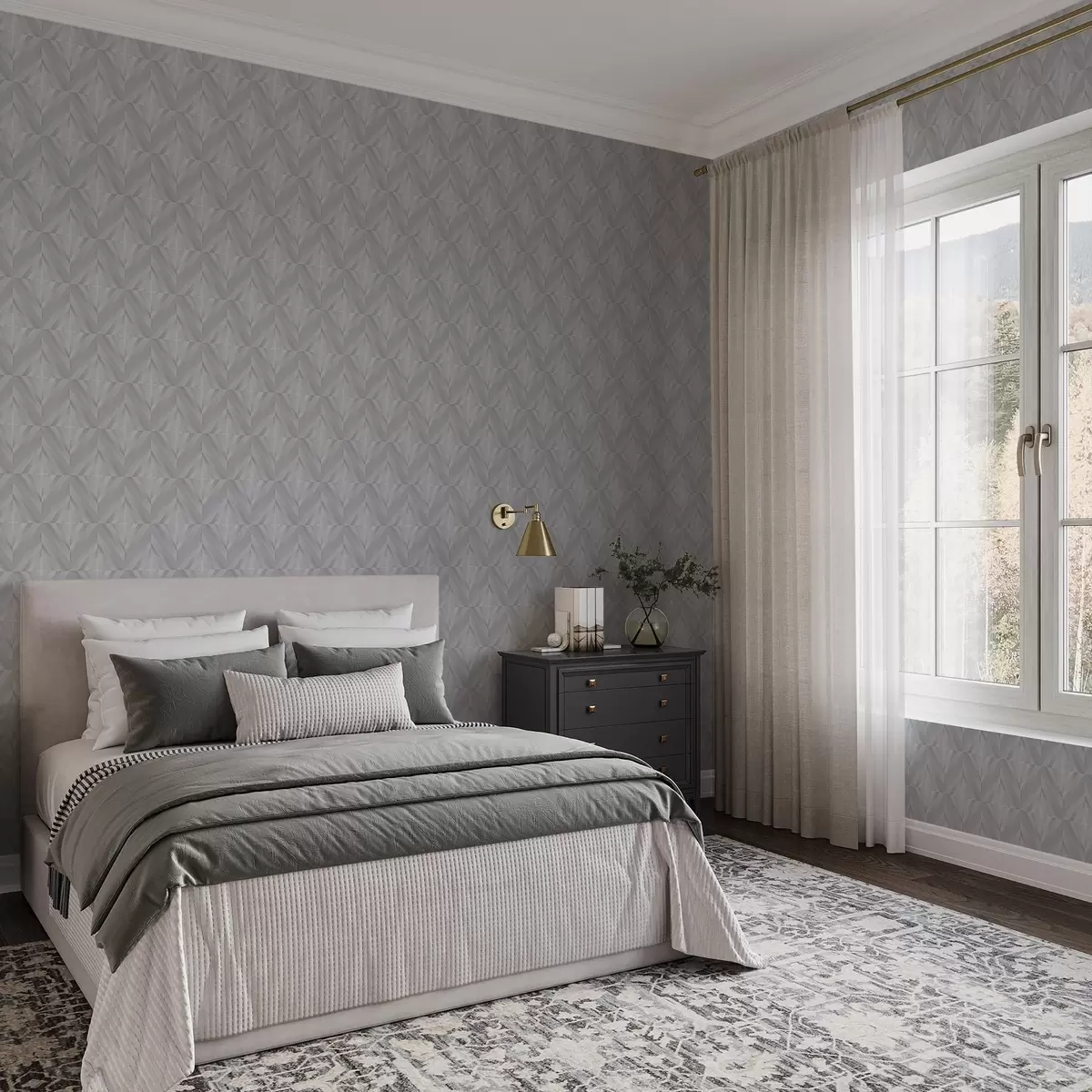 Позадина Геометрија угаоних потеза у хладној сиво-плавој палети a00983v2