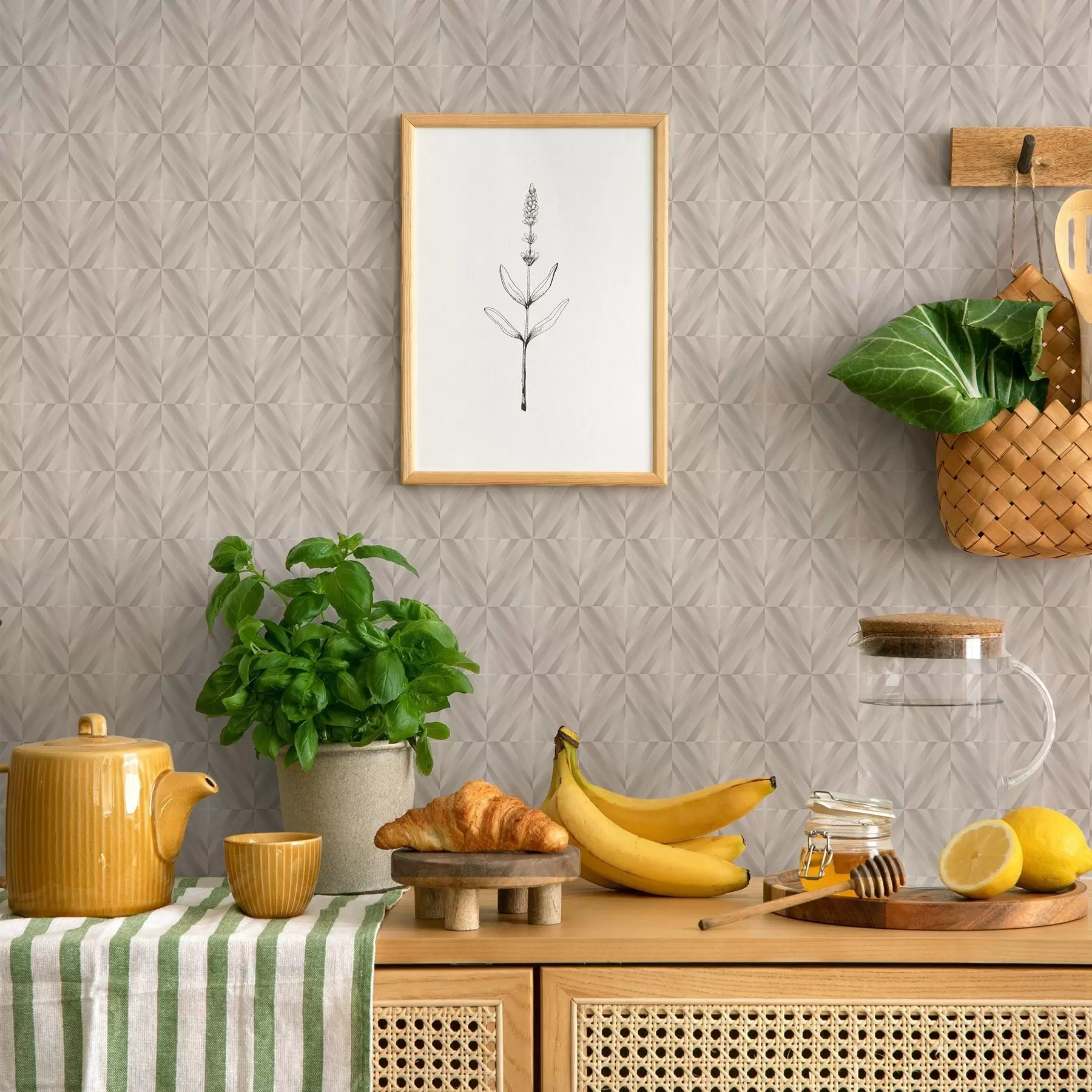 wall murals Светли квадрати са укрштеним меким дијагоналним потезима a00984