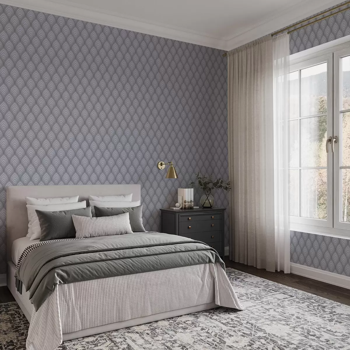 Позадина Волуметријски лукови слични сивој скали са благим градијентом a00989