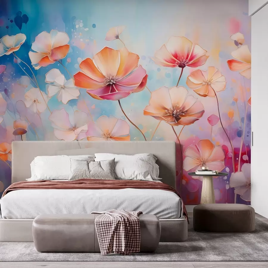 wall murals Светло дивље цвеће у стилу акварела w09521