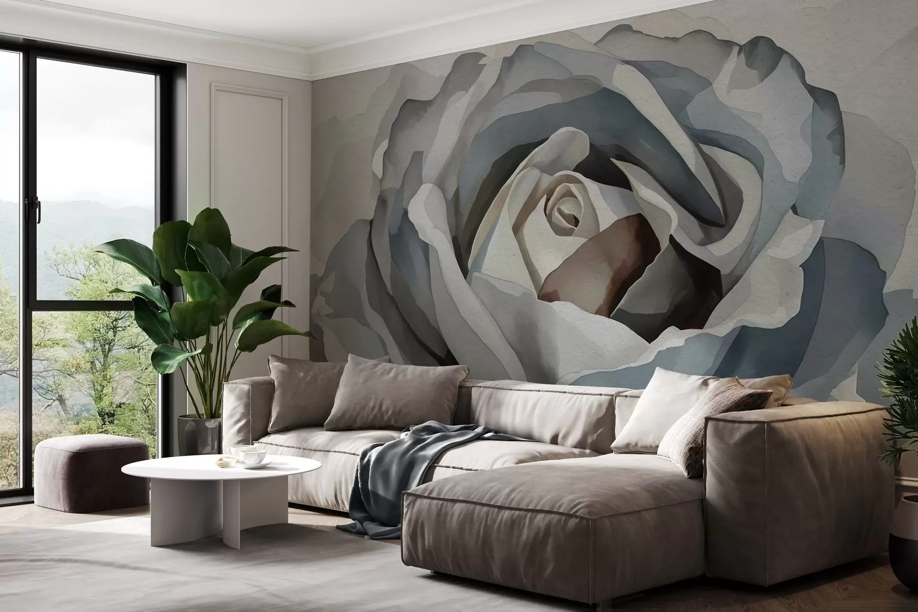 wall murals Акварел ружа w04948