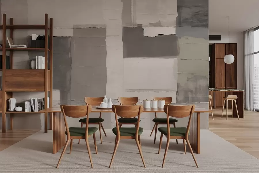 wall murals Мирни текстурирани правоугаоници у сиво-беж тоновима w04958