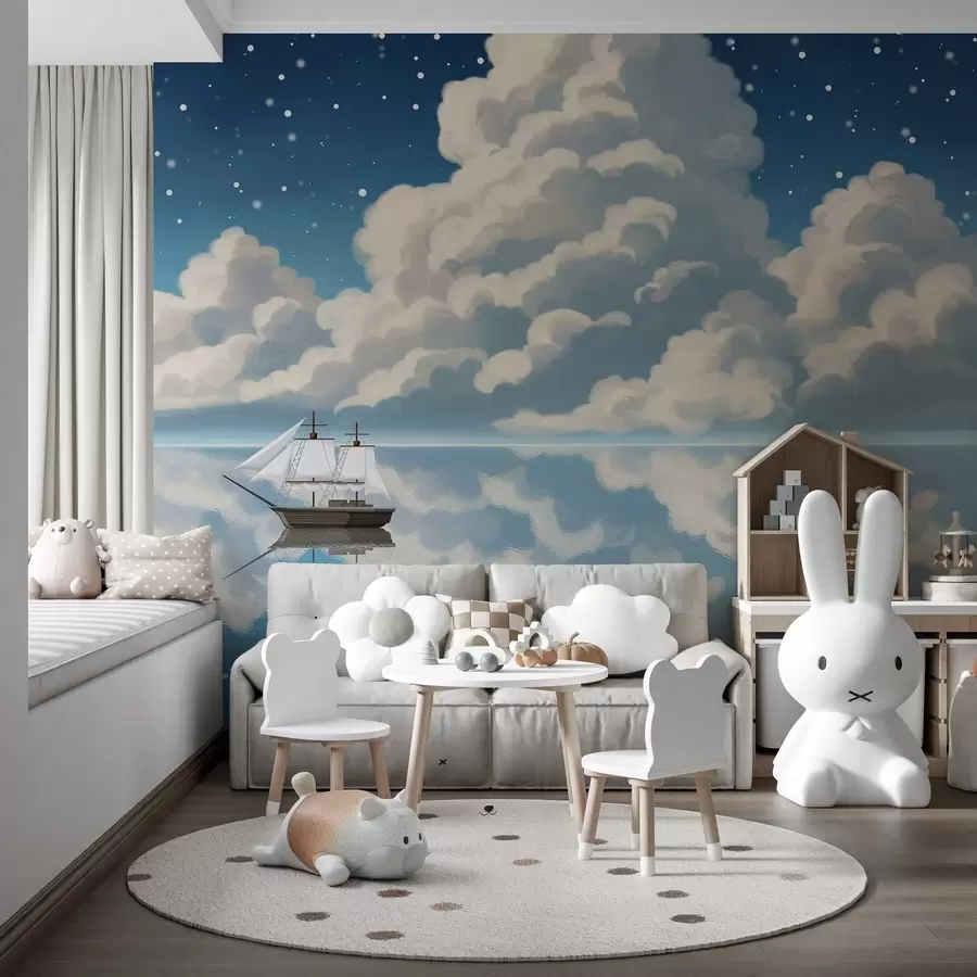 wall murals Густи облаци над водом w04996