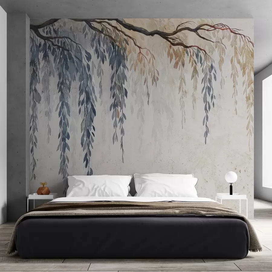 wall murals Висећа грана на бетону w04998