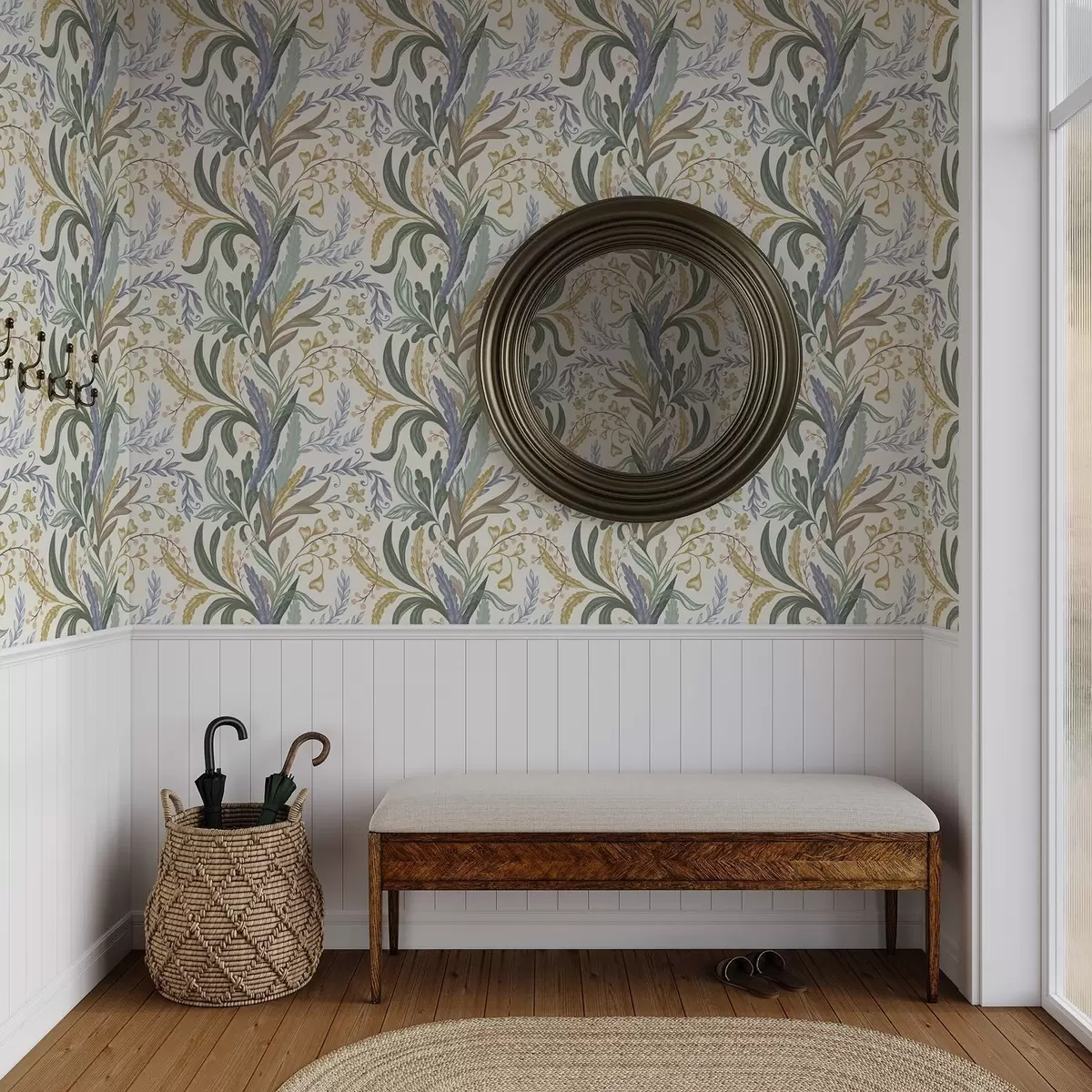 Позадина Бујни цветни орнамент у мекој пастелној палети a00939