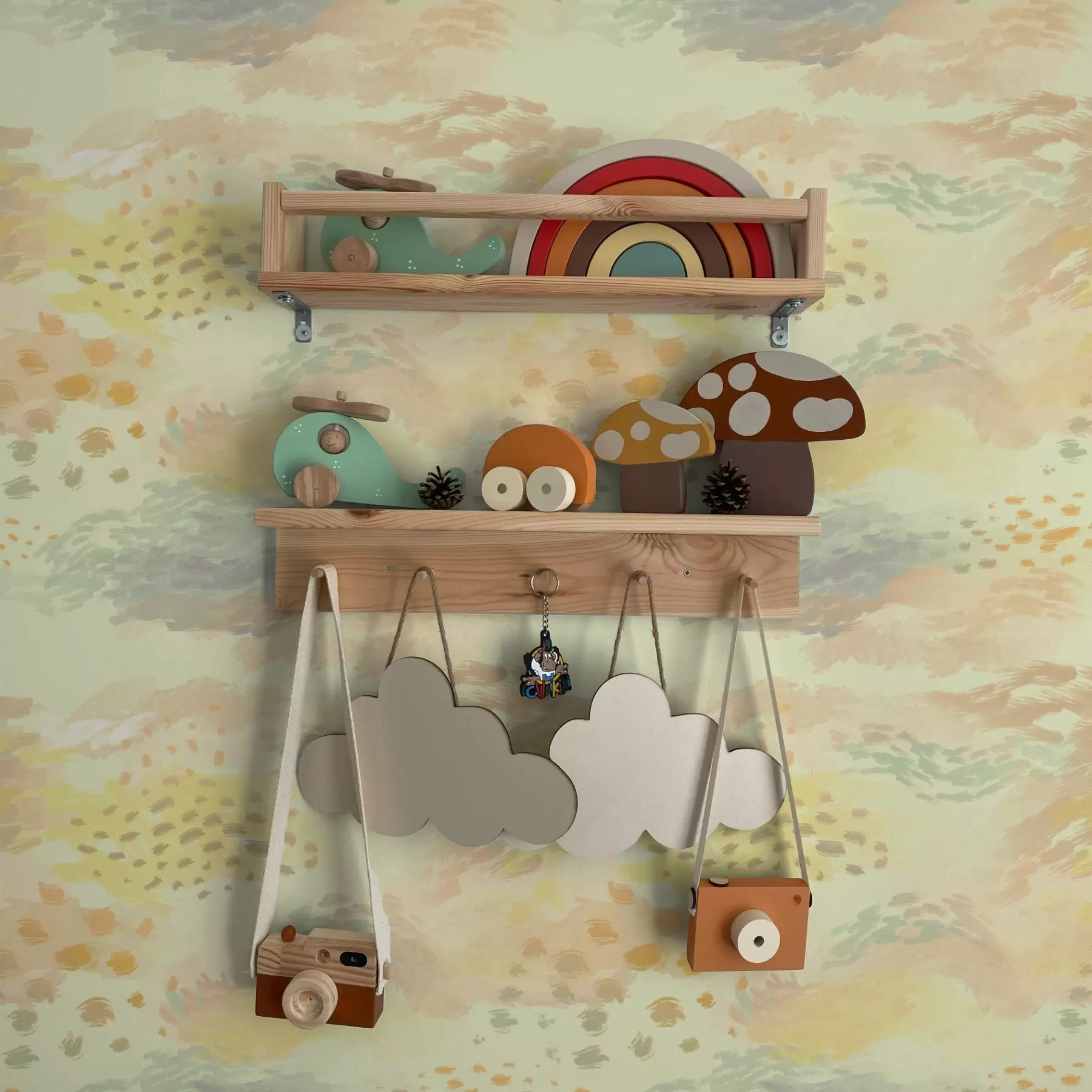 wall murals Пастелни потези четкицом у топлој кремасто жутој палети a00999v1