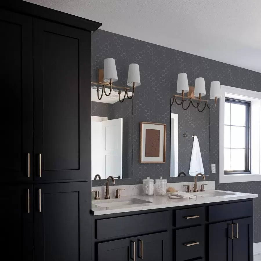 wall murals Тамни графитни саћасти узорак са дубином a01061v1