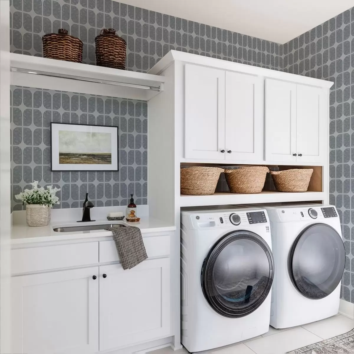 Позадина Сиви мозаик са правоугаоним луковима и меком текстуром a01068