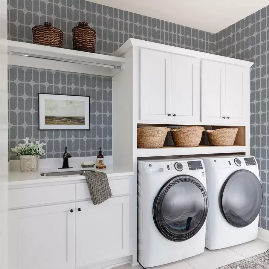 wall murals Сиви мозаик са правоугаоним луковима и меком текстуром a01068