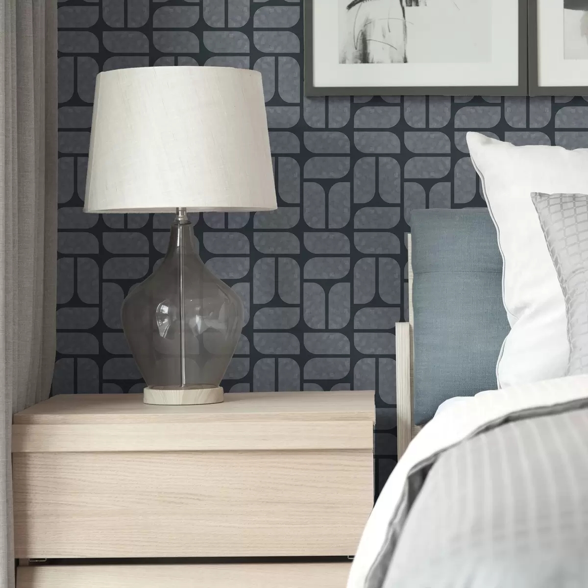 Позадина Тамна позадина са сивим мозаиком заобљених модула a01069v1