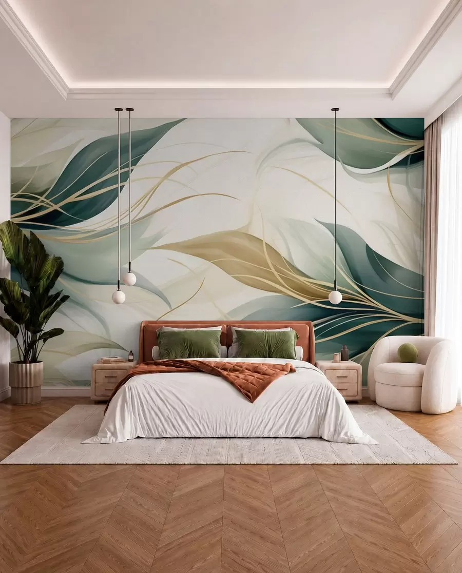 wall murals Апстрактни листови w04990