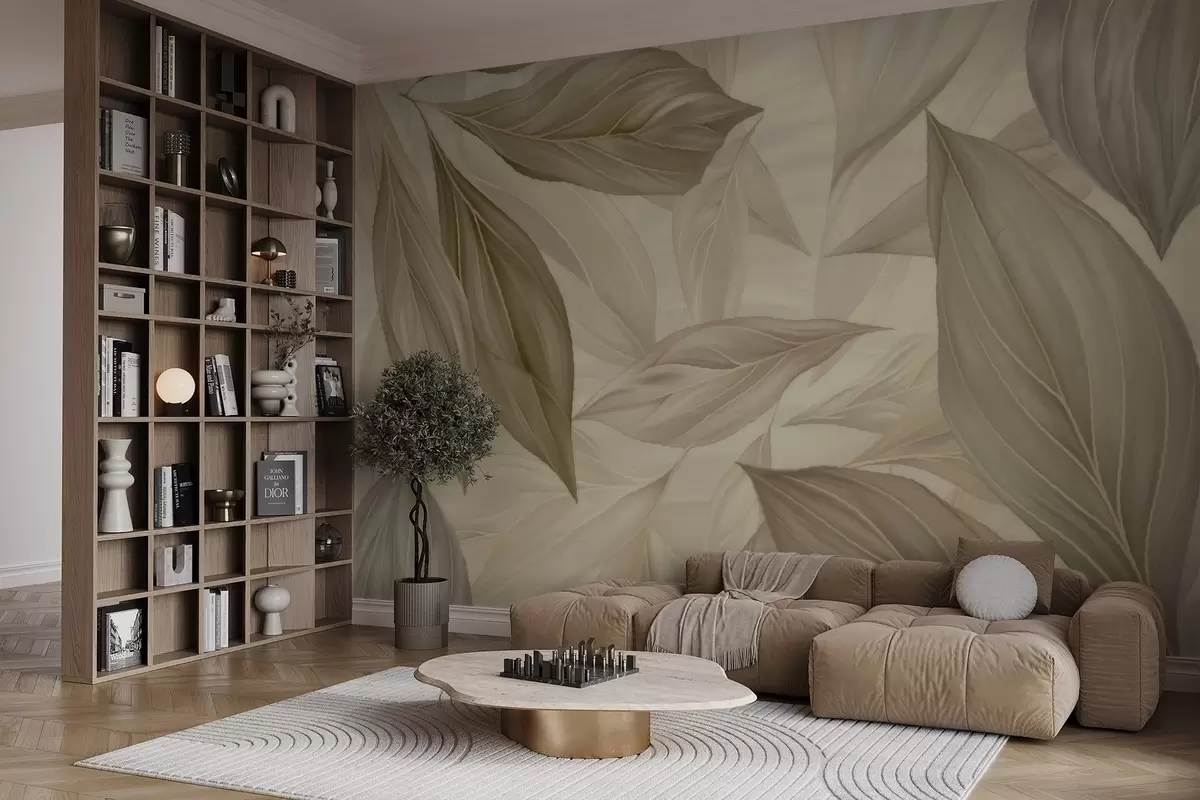 wall murals Апстрактни нежни листови w04969