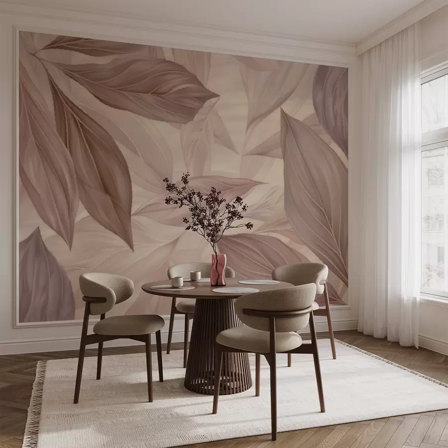 wall murals Апстрактни нежни листови w04969v1