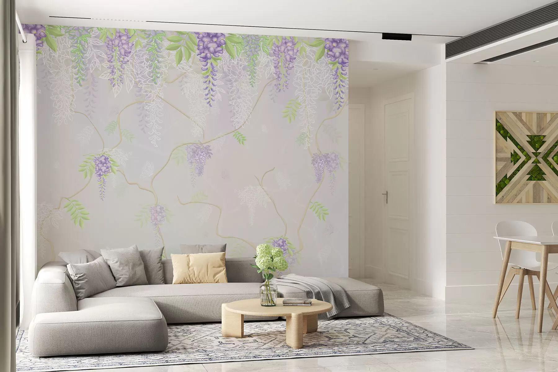 wall murals Елегантан цветни дизајн у пастелним нијансама w01685