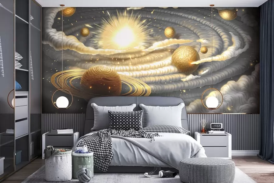 wall murals Космички плес небеских тела w01967