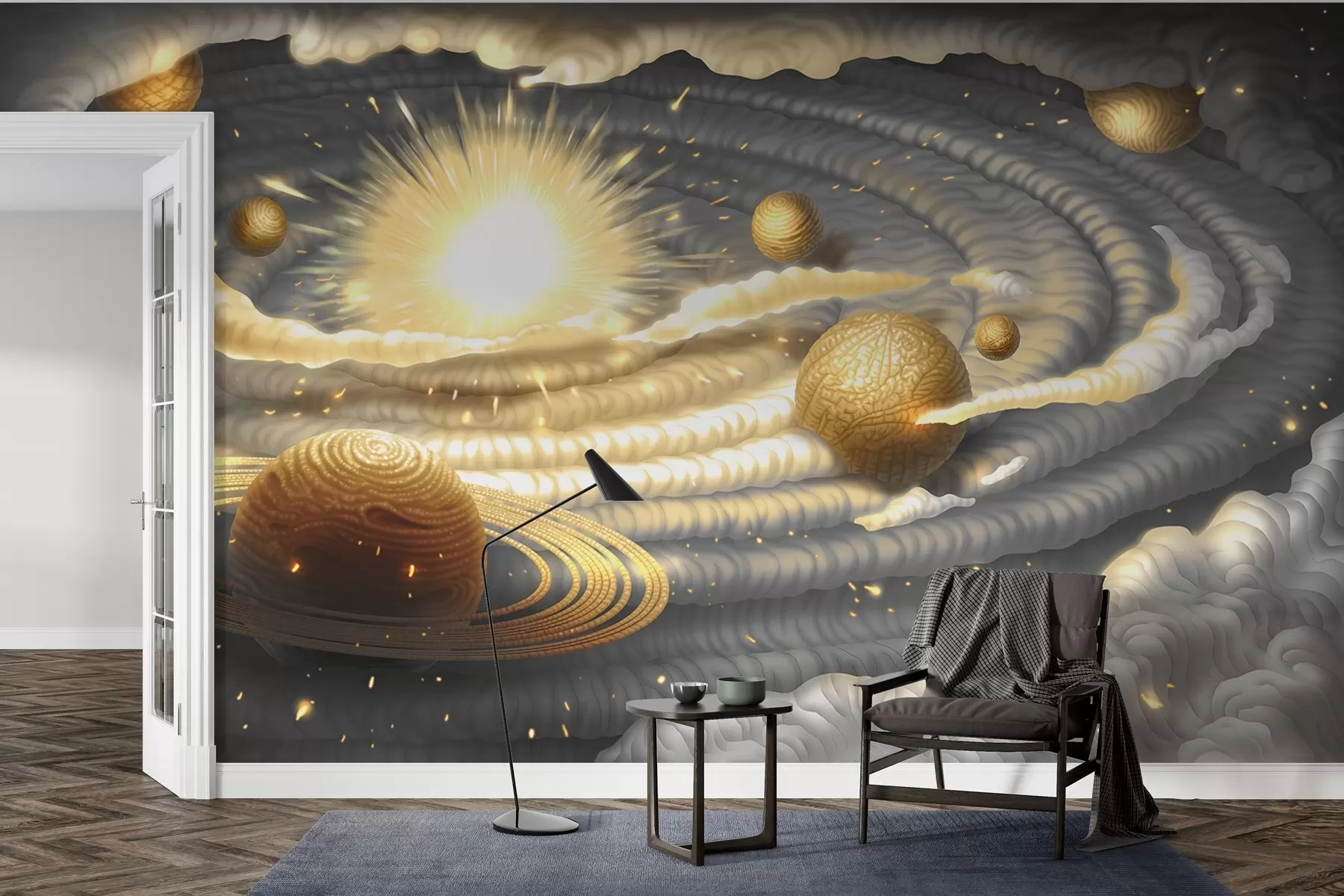 wall murals Космички плес небеских тела w01967