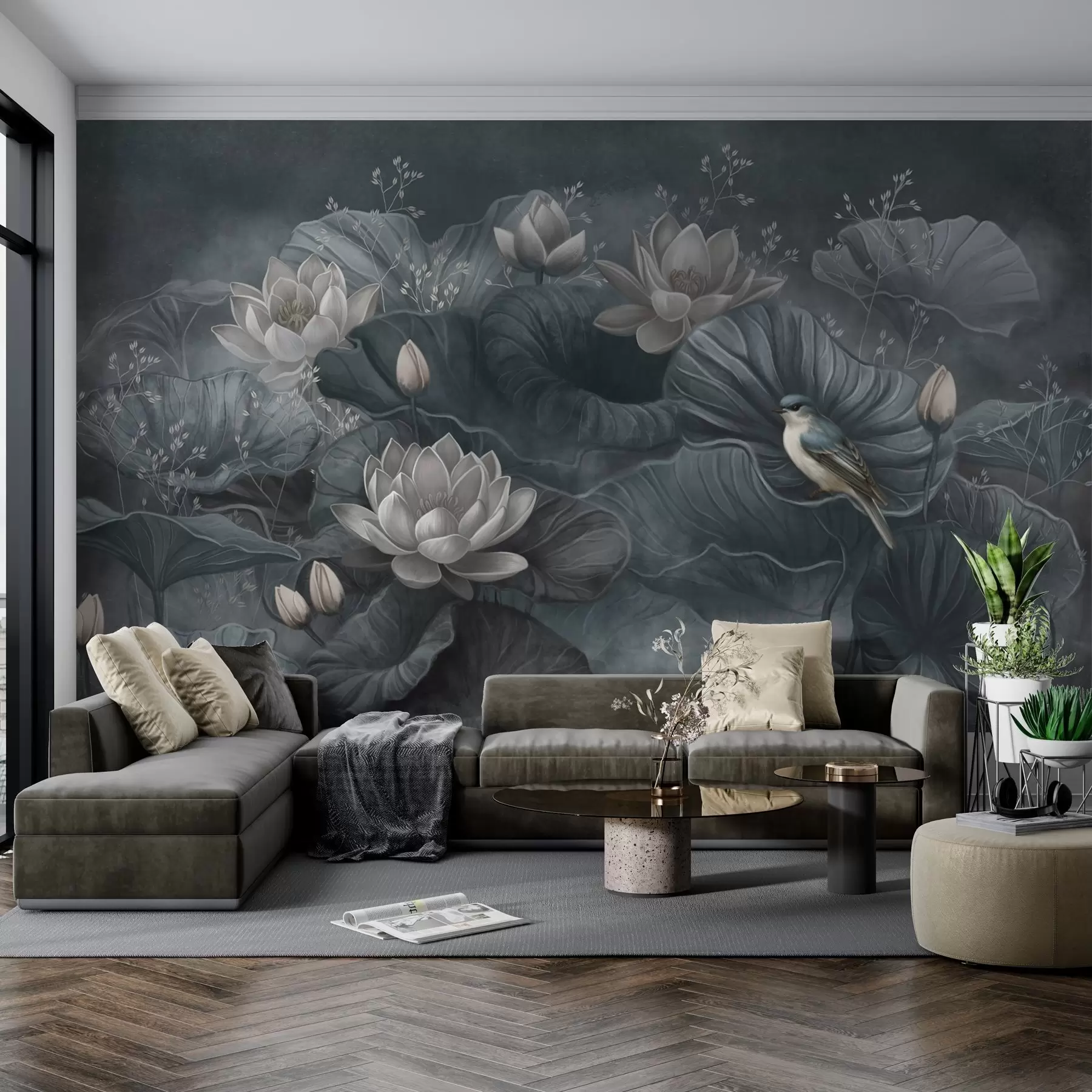 wall murals Спокој међу елегантним цвећем природе w02407