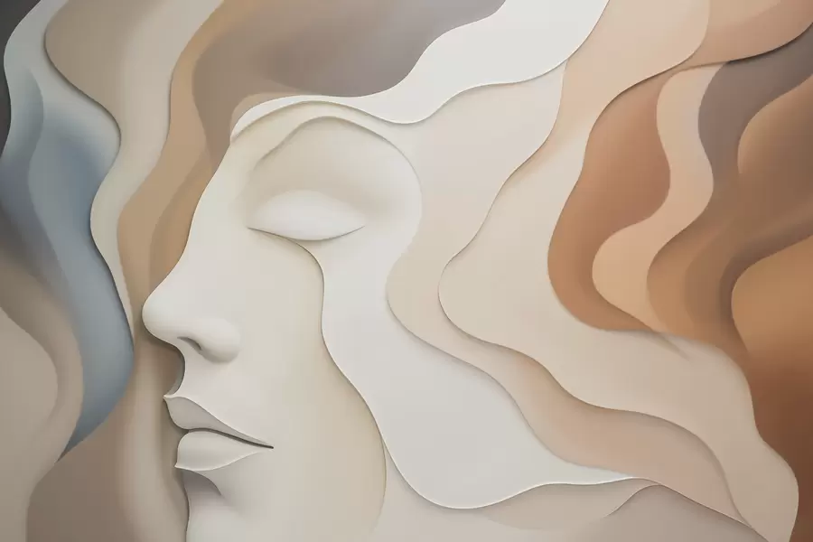 wall murals Апстрактно лице w04869