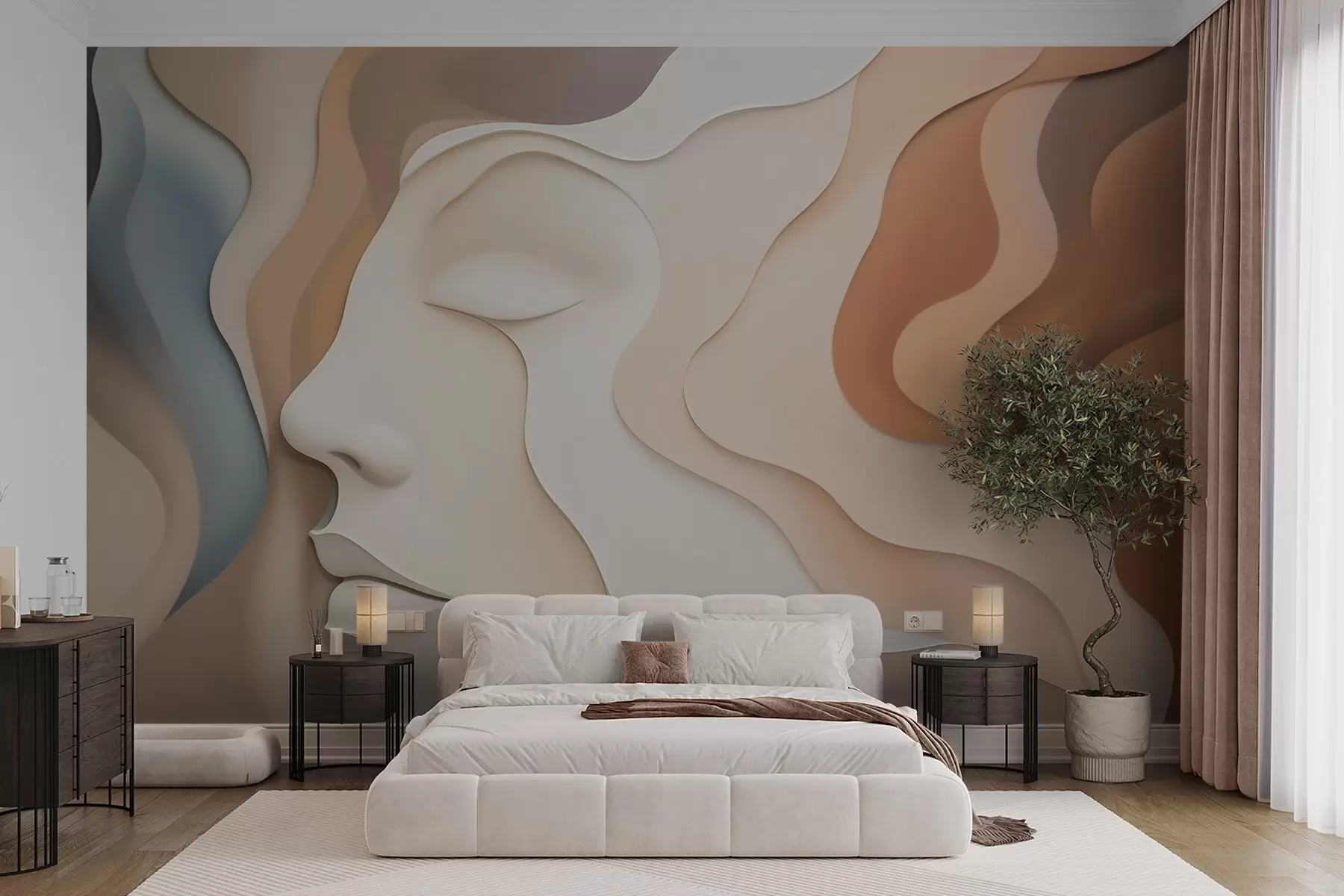 wall murals Апстрактно лице w04869