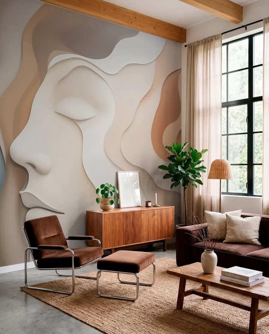 wall murals Апстрактно лице w04869