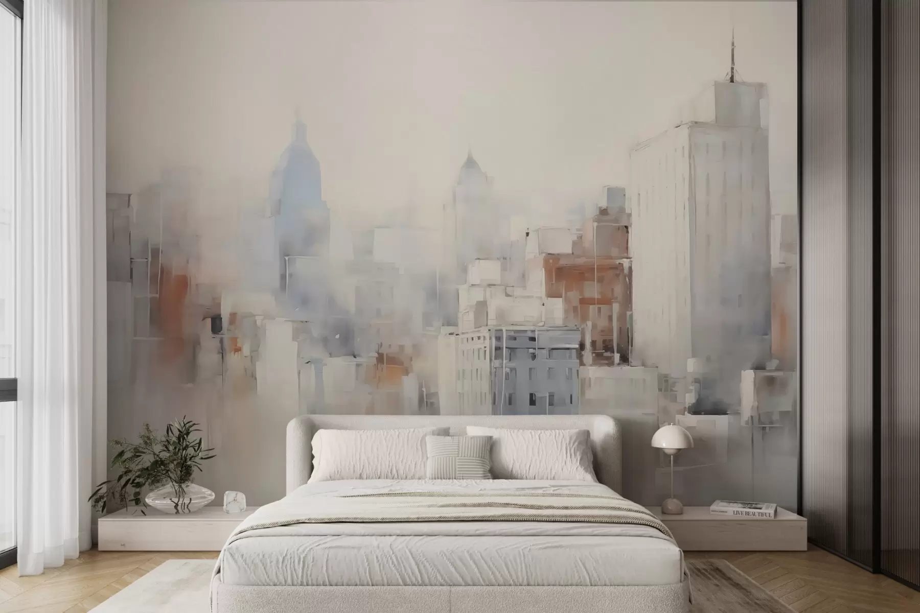 wall murals Апстрактна градска имитација сликарства w04897