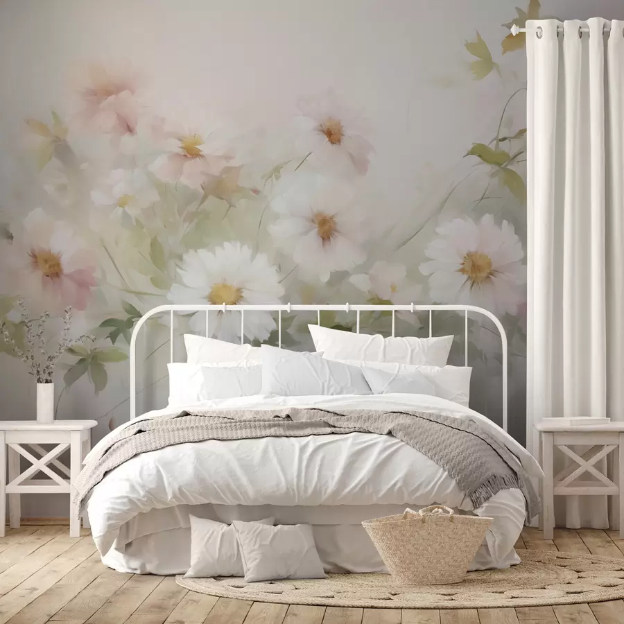 wall murals Нежно цвеће, имитација сликања w04906