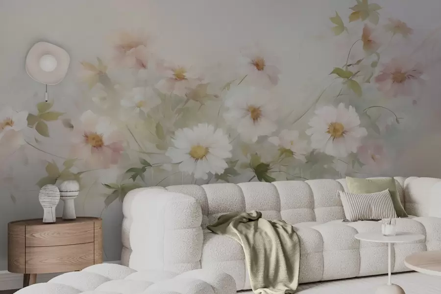 wall murals Нежно цвеће, имитација сликања w04906