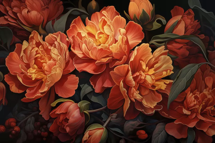 wall murals Топло цветно вече w05044