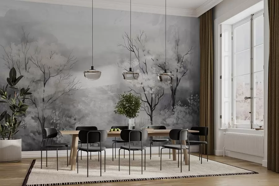 wall murals Лагани дах дрвећа w05054