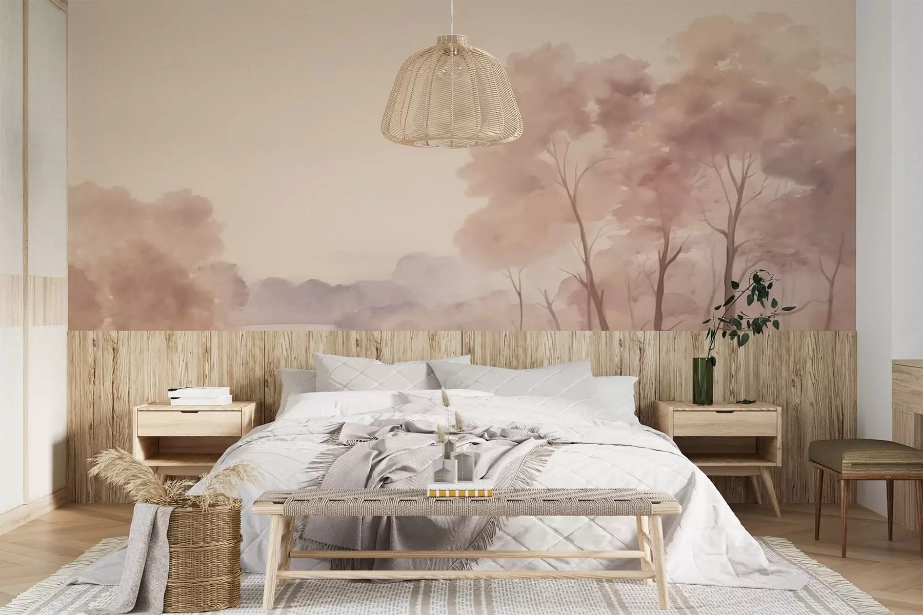 wall murals Нежан пејзаж са дрвећем w05075