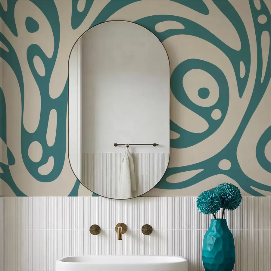 wall murals Апстрактни узорак са течним органским облицима w05071