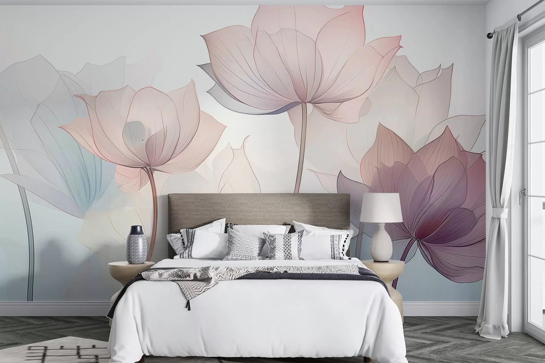 wall murals Апстрактно цвеће w09623
