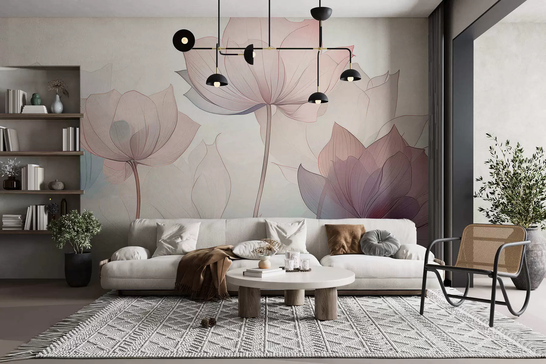 wall murals Апстрактно цвеће w09623