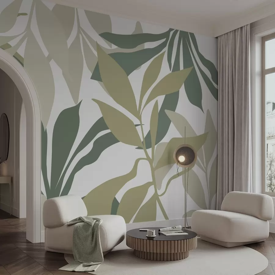 wall murals Апстрактно лишће w05136v1