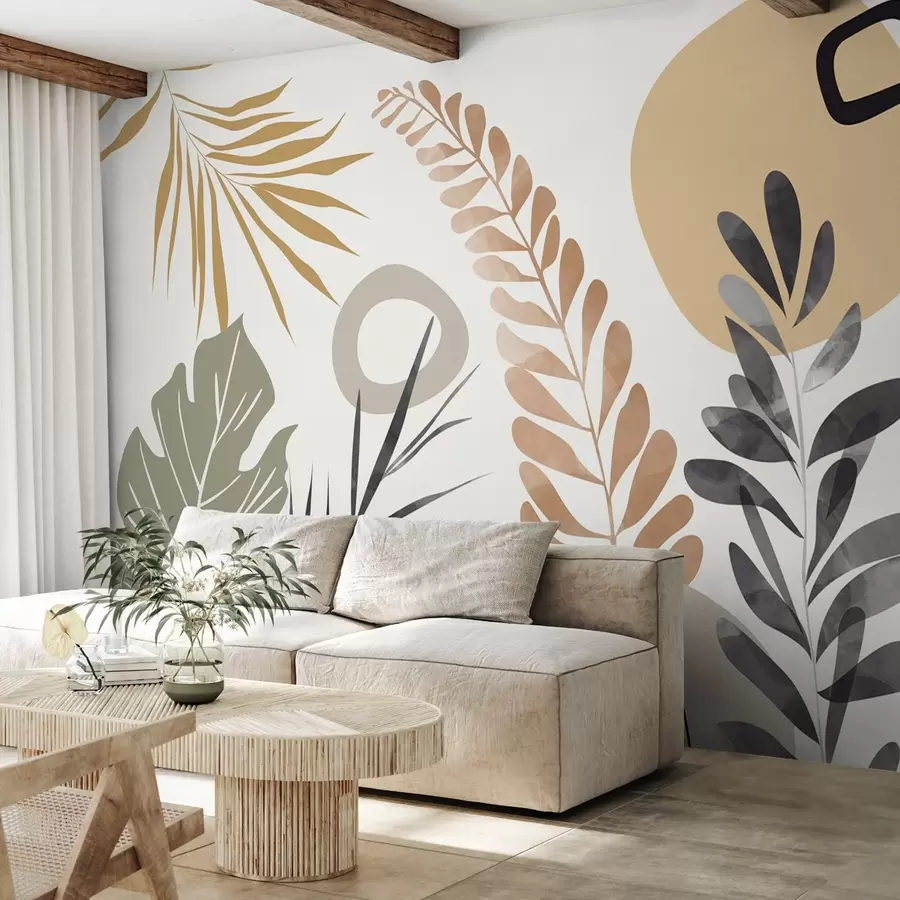 wall murals Апстракција са вегетацијом w05137