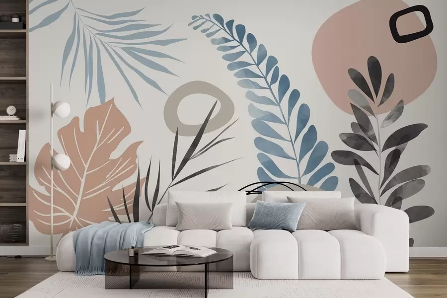 wall murals Апстракција са вегетацијом w05137v1
